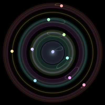 Paths of #146_10, a 10-body orbit