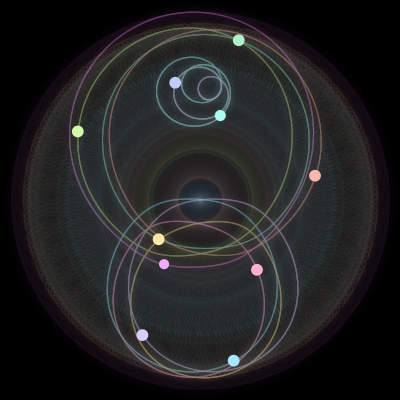 Paths of #461_10, a 10-body orbit