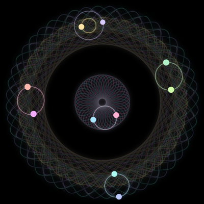 Paths of #638_10, a 10-body orbit