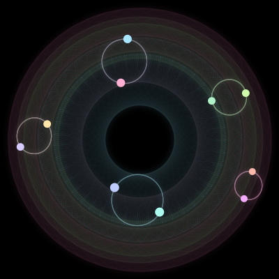 Paths of #926_10, a 10-body orbit
