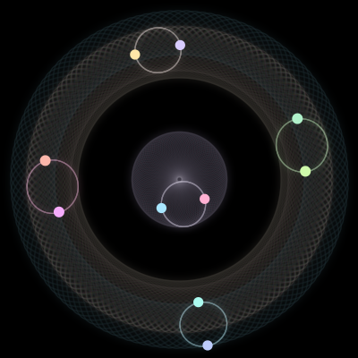 Paths of #952_10, a 10-body orbit