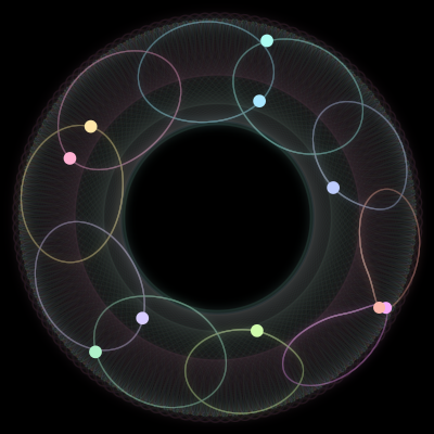 Paths of the 10 bodies of #969_10