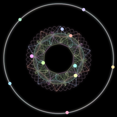Paths of #103_11, a 11-body orbit