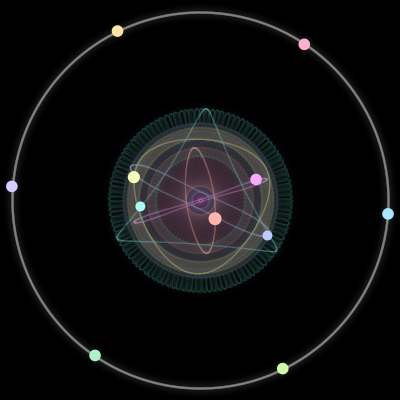 Paths of #115_11, a 11-body orbit