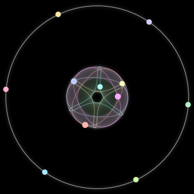 Paths of #141_11, a 11-body orbit
