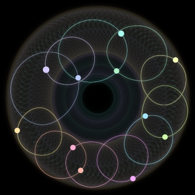 Paths of #2012_11, a 11-body orbit