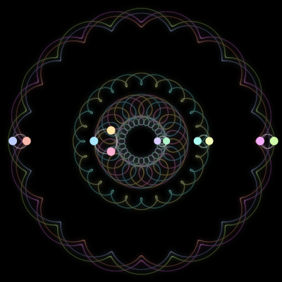 Paths of #302_11, a 11-body orbit