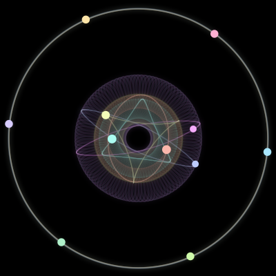 Paths of #303_11, a 11-body orbit