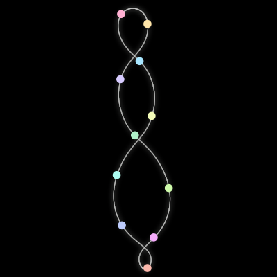 Paths of the 11 bodies of #38_11