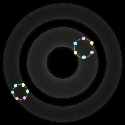 Paths of #9_12, a 12-body orbit