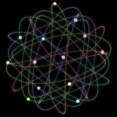Paths of #358_13, a 13-body orbit