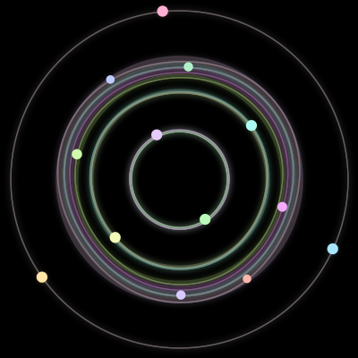 Paths of #37_13, a 13-body orbit