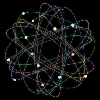 Paths of #504_13, a 13-body orbit