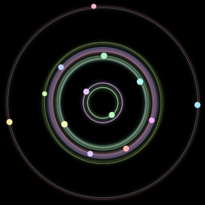 Paths of the 13 bodies of #546_13