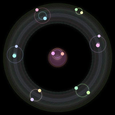Paths of #1016_14, a 14-body orbit
