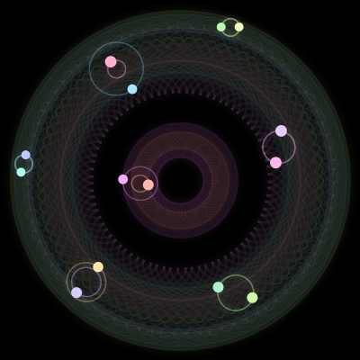 Paths of #666_14, a 14-body orbit