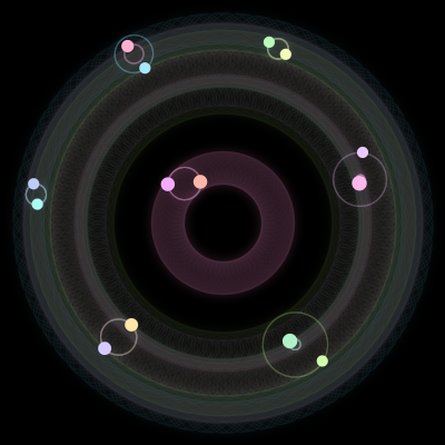 Paths of #823_14, a 14-body orbit