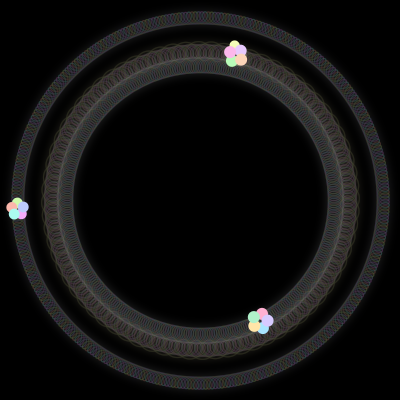 Paths of #341_15, a 15-body orbit