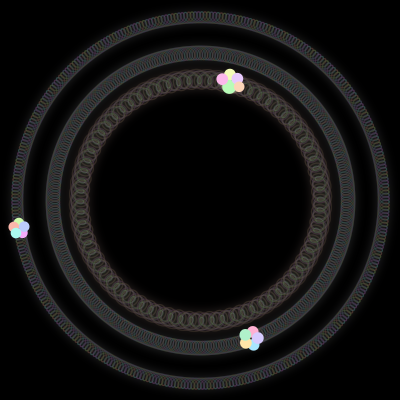 Paths of #432_15, a 15-body orbit