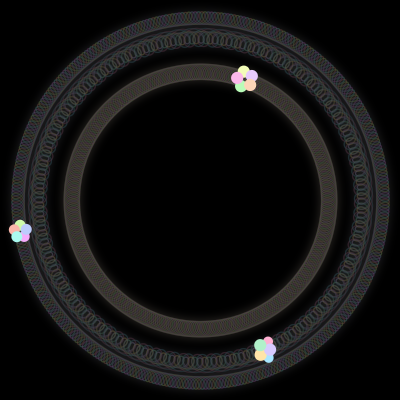 Paths of #572_15, a 15-body orbit