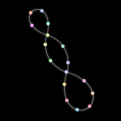 Paths of the 16 bodies of #1_16