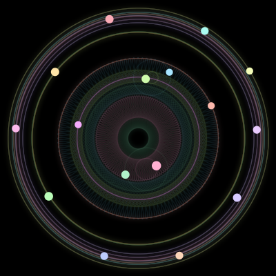 Paths of #1090_16, a 16-body orbit