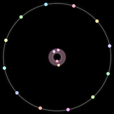 Paths of #1118_16, a 16-body orbit