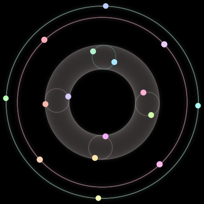 Paths of #1328_16, a 16-body orbit