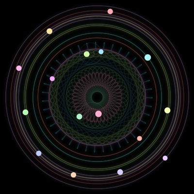 Paths of #1579_16, a 16-body orbit