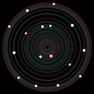 Paths of #202_16, a 16-body orbit