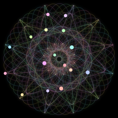 Paths of #40_16, a 16-body orbit
