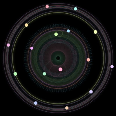 Paths of #43_16, a 16-body orbit