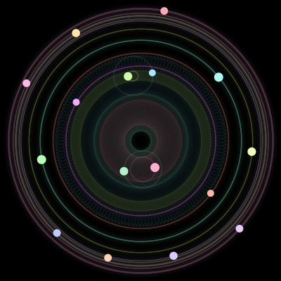 Paths of #550_16, a 16-body orbit
