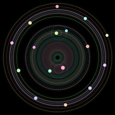 Paths of #554_16, a 16-body orbit