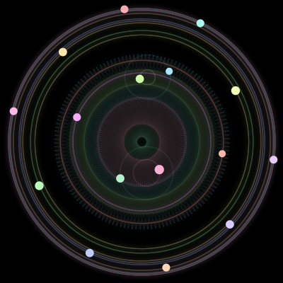 Paths of #581_16, a 16-body orbit