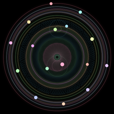 Paths of #754_16, a 16-body orbit