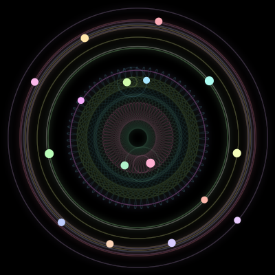 Paths of #809_16, a 16-body orbit