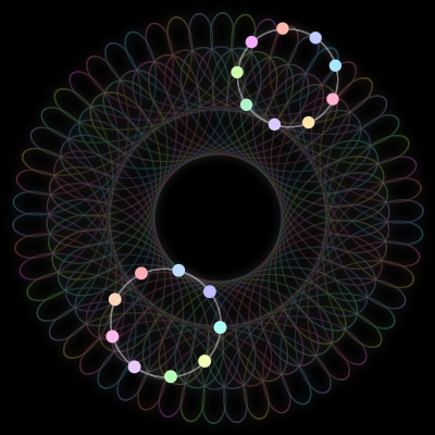 Paths of the 18 bodies of #23_18