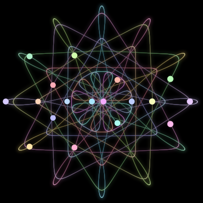 Paths of the 18 bodies of #24_18