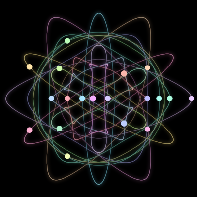 Paths of #7_19, a 19-body orbit