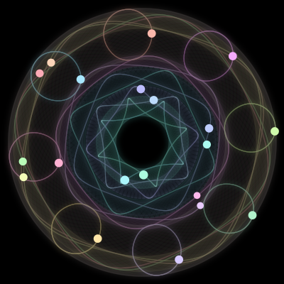 Paths of #118_20, a 20-body orbit