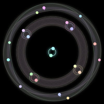 Paths of #18_20, a 20-body orbit