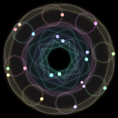 Paths of #56_20, a 20-body orbit