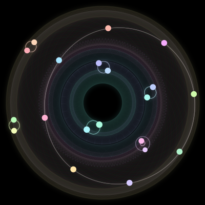 Paths of the 20 bodies of #87_20