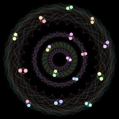 Paths of #3_32, a 32-body orbit