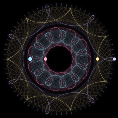 Paths of #1324_4, a 4-body orbit