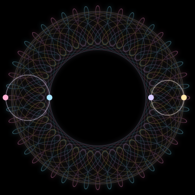 Paths of #2007_4, a 4-body orbit