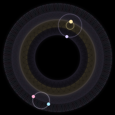 Paths of #2631_4, a 4-body orbit