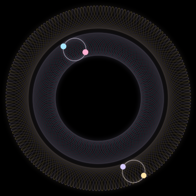 Paths of #3557_4, a 4-body orbit