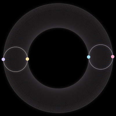 Paths of #518_4, a 4-body orbit